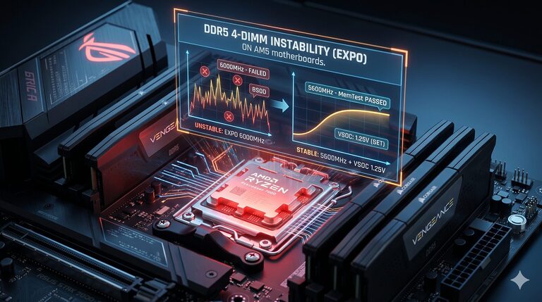 Risolvere l'instabilità delle RAM DDR5 (EXPO) con 4 banchi su schede madri AM5 9 Gemini Generated Image q2d4ppq2d4ppq2d4